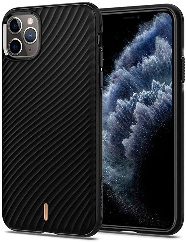 CielbyCYRILL [Silicone TPU] Compatible with iPhone 11 Pro Case - Soft Ultra Thin for iPhone 11 Pro Case Light Liquid Mobile Phone Case (5.8 Inches) Black Wave Shell Pattern 077CS27273