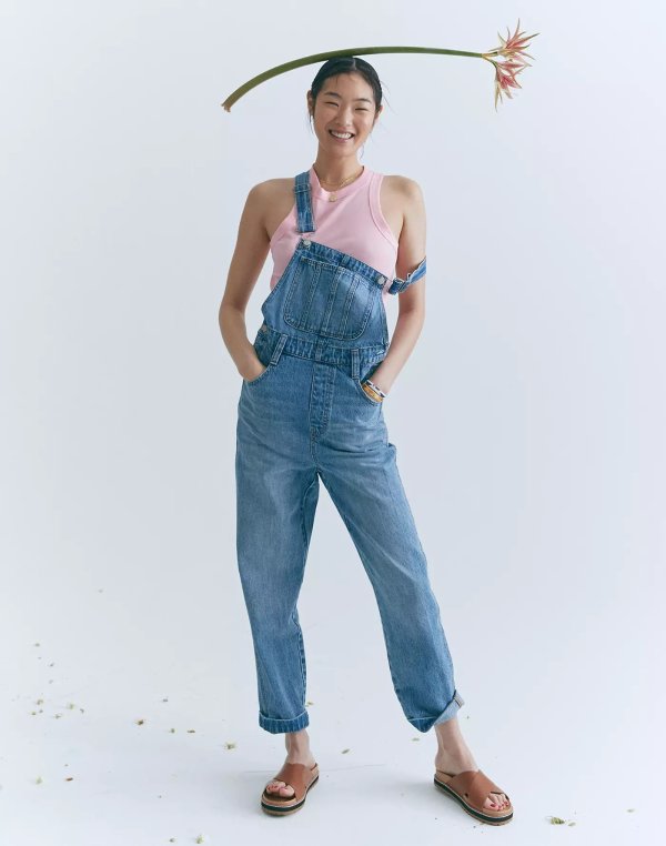 Baggy Tapered Overalls in Doran Wash