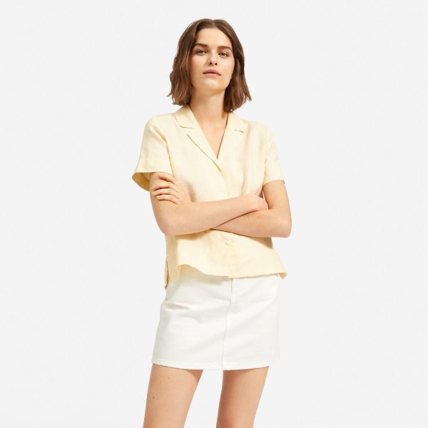 The Linen Notch Short-Sleeve Shirt