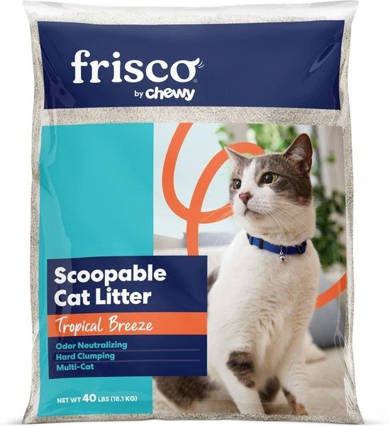 Tropical Breeze Scented Clumping Clay Cat Litter, 40-lb bag