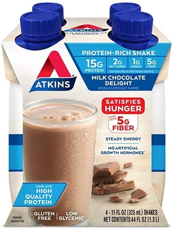 Atkins  高蛋白即饮巧克力奶昔 4瓶
