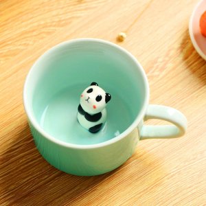 luckyse 超萌3D小熊猫陶瓷马克杯
