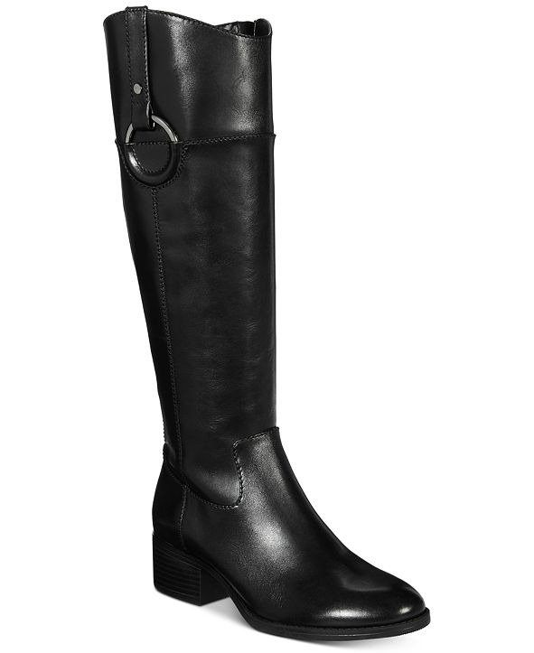 Women's Bexleyy Wide-Calf Riding Leather Boots, Created for Macy's