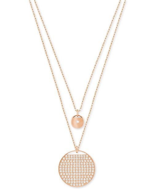 Ginger Layered Polished and Pave Pendant Necklace