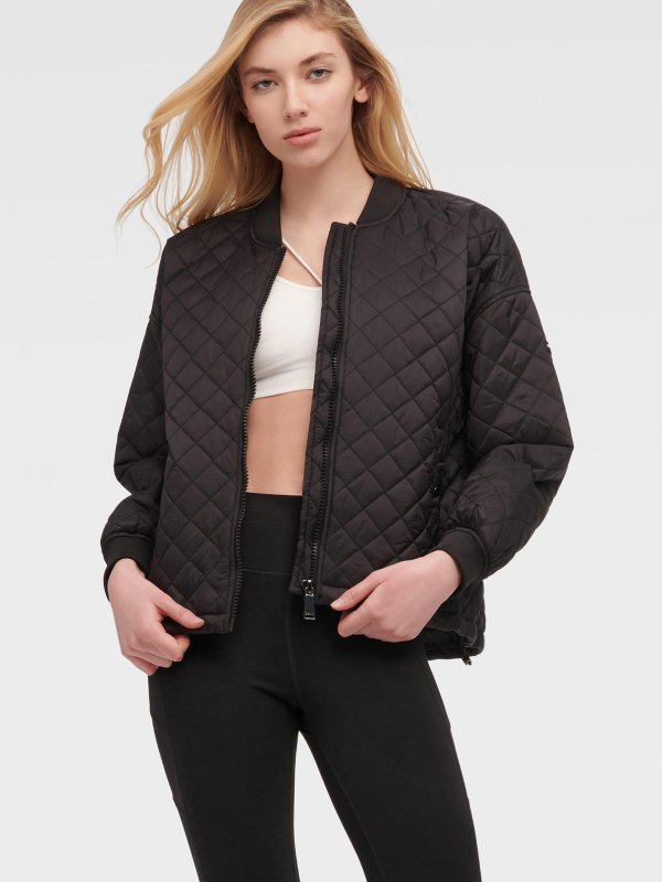 OVERSIZED QUILTED BOMBER JACKET