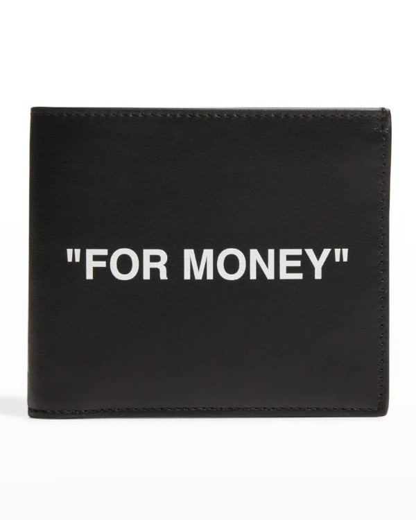 Men's "For Money" Leather Bifold Wallet