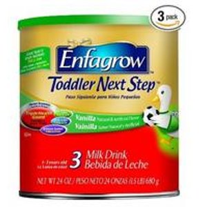 Enfagrow Toddler Next Step Vanilla, Powder Can, 24 Ounce (3 Packs)