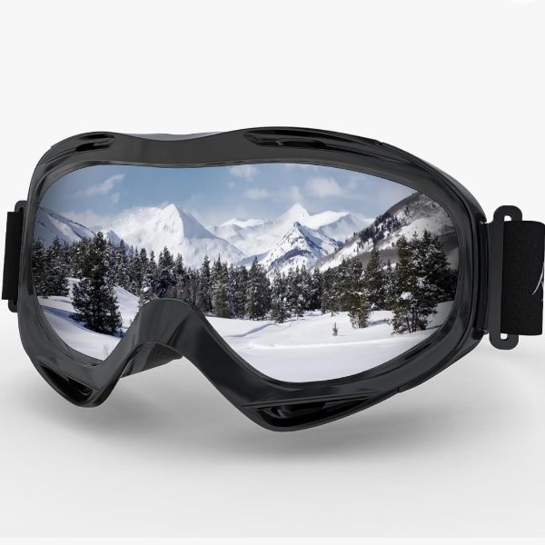 KIFACI OTG Ski Goggles Adult, UV Protection Snowboard Goggles Anti Fog