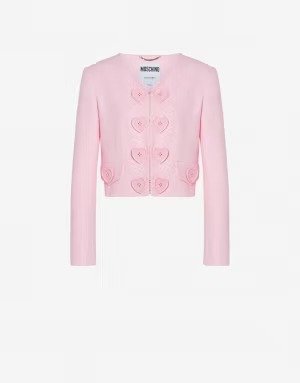 Heart Buttons boucle jacket - Ladies Who Lunch - SS22 COLLECTION - Moods - Moschino | Moschino Official Online Shop