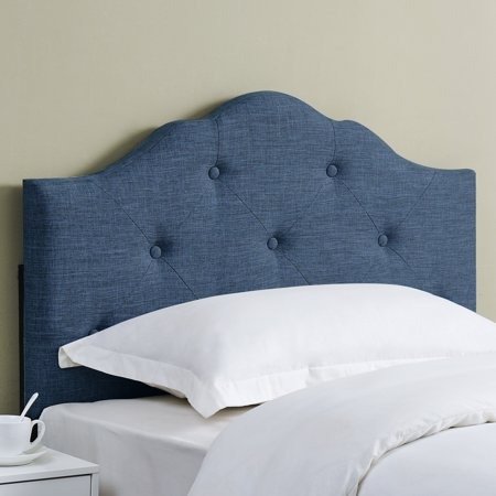 Minimal Tufted Rounded Headboard, Multiple Sizes and Colors