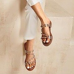 Clear Studded Rhinestone Sandals