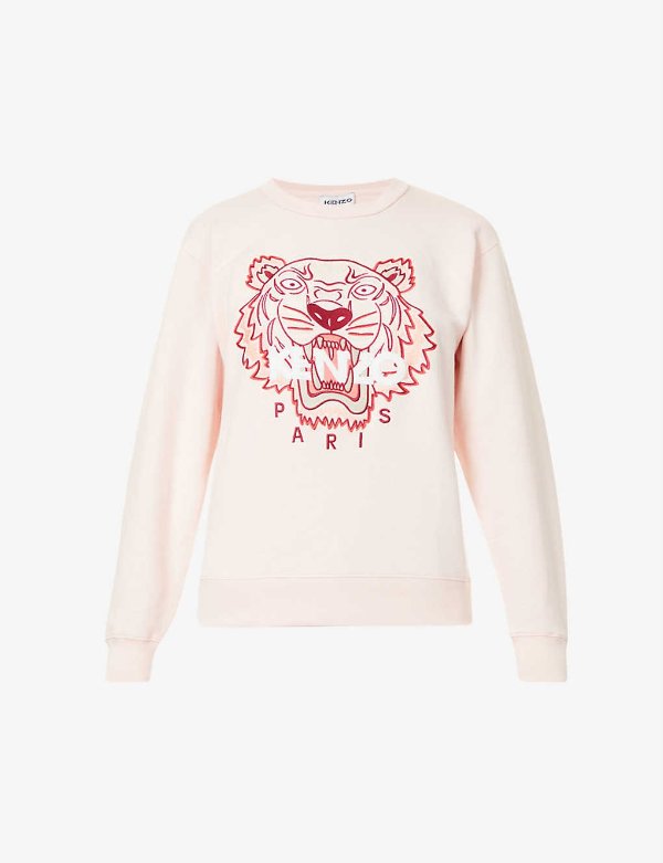 Tiger Classic brand-embroidered cotton-jersey sweatshirt
