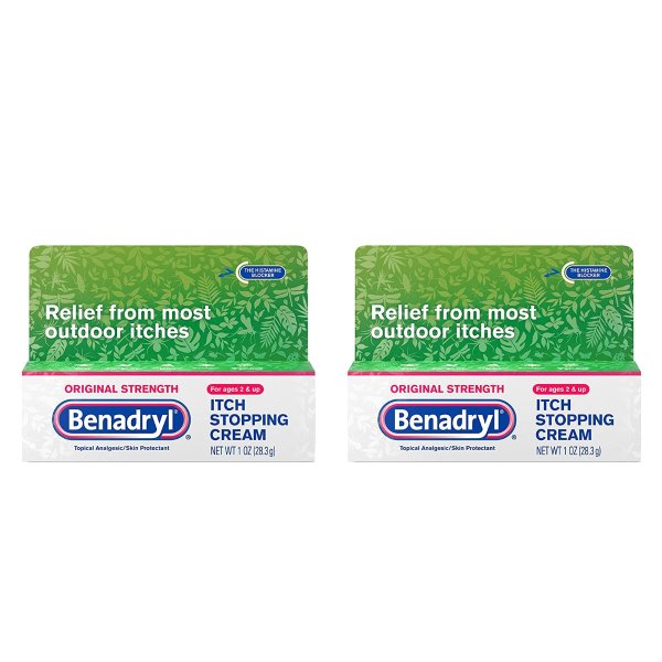 Benadryl Extra Strength Itch Stopping Anti-Itch Cream 1 Oz (Pack of 2)