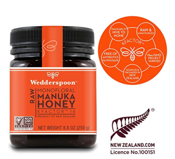 Wedderspoon Raw Premium Manuka Honey, Genuine New Zealand Honey