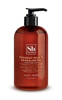 Soapbox Liquid Hand Soap, Coconut Milk & Sandalwood - 12 oz