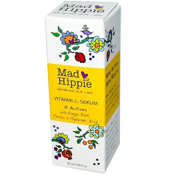 Mad Hippie Skin Care Products, 维生素C精华液，8种活性成分，1.02液量盎司（30毫升）