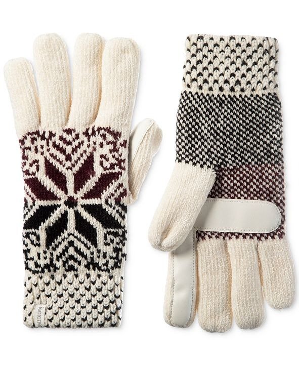 Women's Chenille Snowflake Gloves