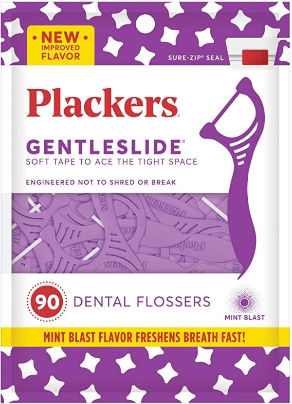 Gentleslide Dental Floss Picks, 90 Count