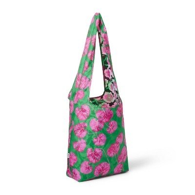 Poppy/Geranium Leaf Pink/Green Reversible Reusable Bag - DVF for Target