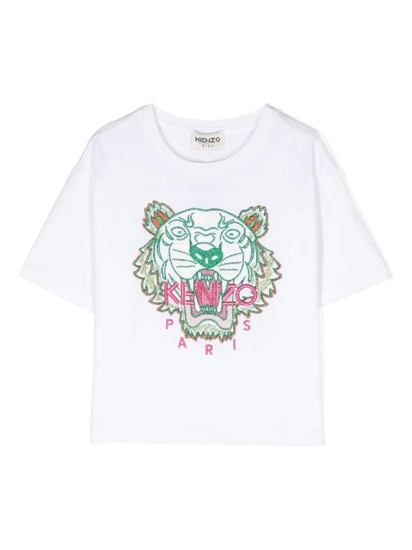 Tiger-motif embroidered T-Shirt
