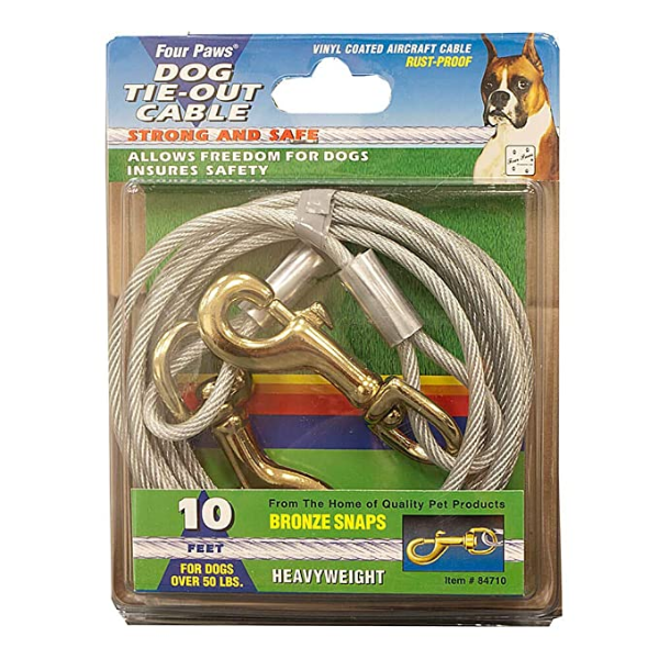 Walk-About Rust Resistant Galvanized Steel Tie-Out Cable for Dogs