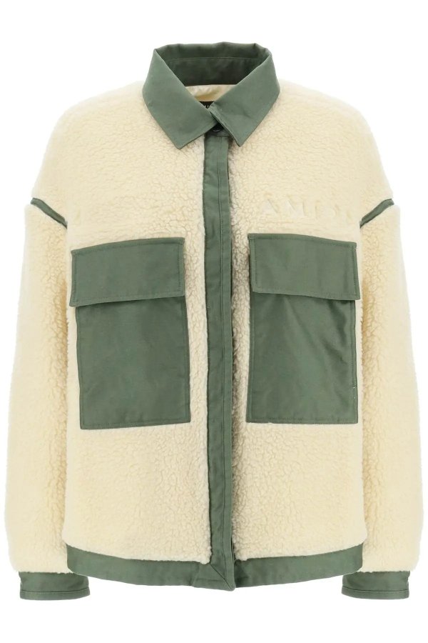 sherpa and cotton workwear jacket