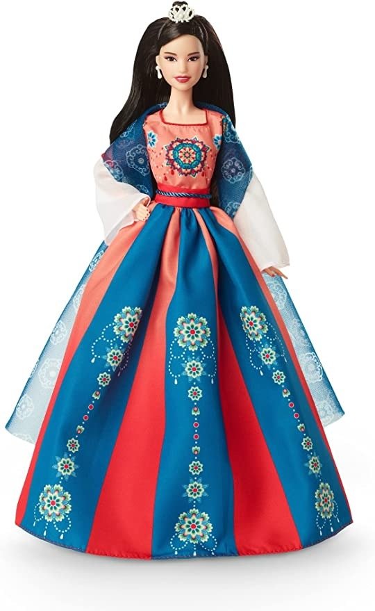 Signature Doll, Lunar New Year Collectible in Traditional Hanfu Robe with Chinese Prints, Displayable Packaging