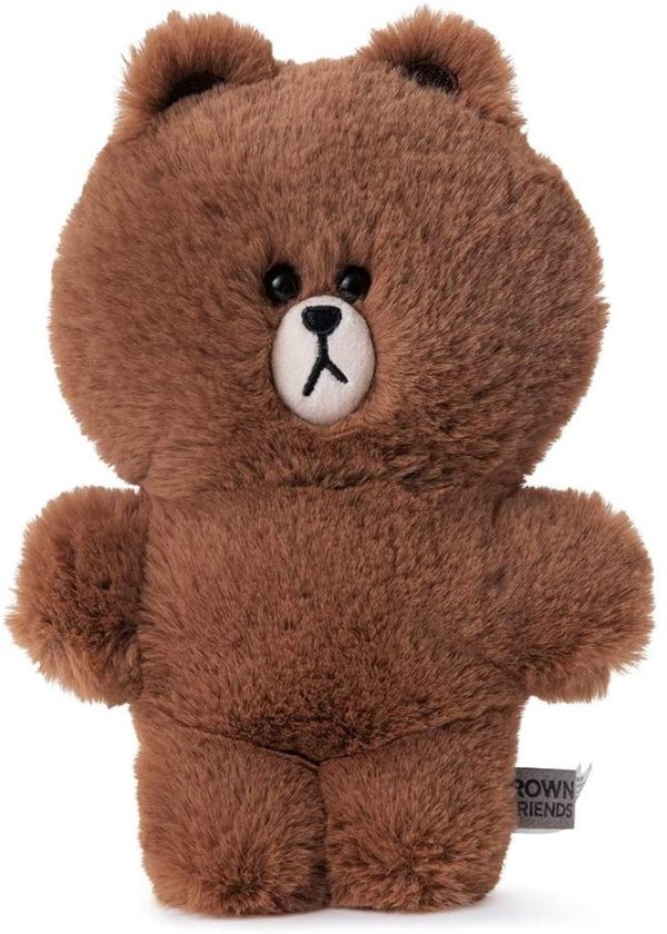 Plush Figure - Brown Character Flat Fur Standing Stuffed Animal Toy