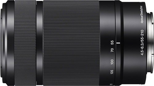 - 55-210mm f/4.5-6.3 Telephoto Lens for MostAlpha E-Mount Cameras - Black