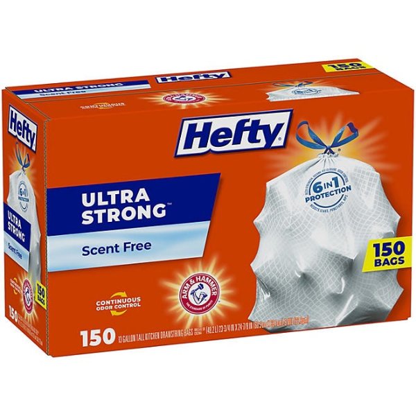 Hefty Ultra Strong Trash Bags Lavender & Sweet Vanilla Scent 13 Gallon 110  Count