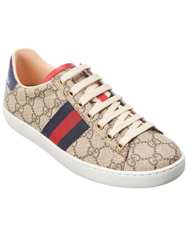 Ace GG Supreme Canvas & Leather Sneaker