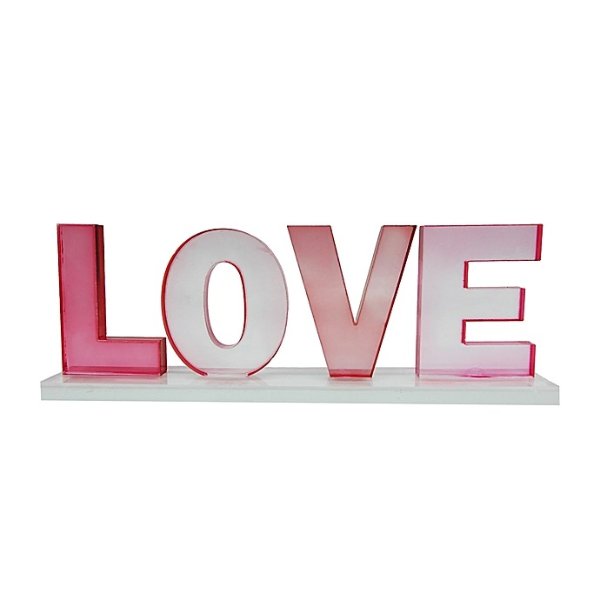 H for Happy™ "LOVE" Acrylic Decorative Tabletop Sign | Bed Bath & Beyond