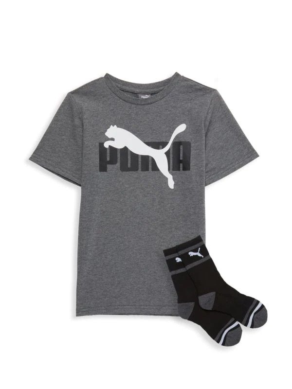Boy's 2-Piece Logo Tee & Socks Set