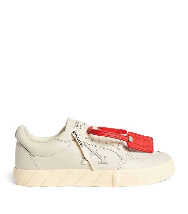 Sale | Off-White Leather Vulcanized Low-Top Sneakers | Harrods US