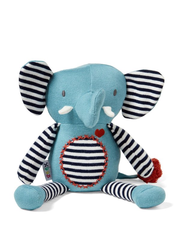 (Newborn) Plush Stripe Elephant Toy