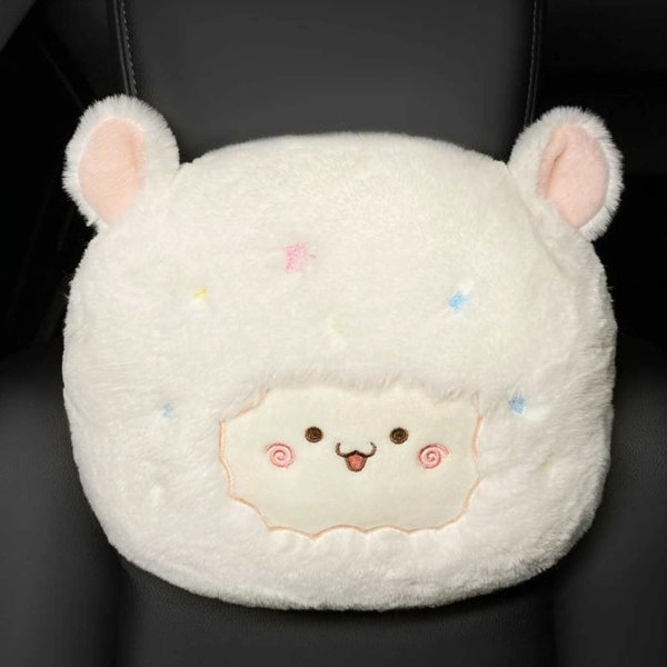 Cartoon Sheep Design Car Seat Headrest Neck Pillow