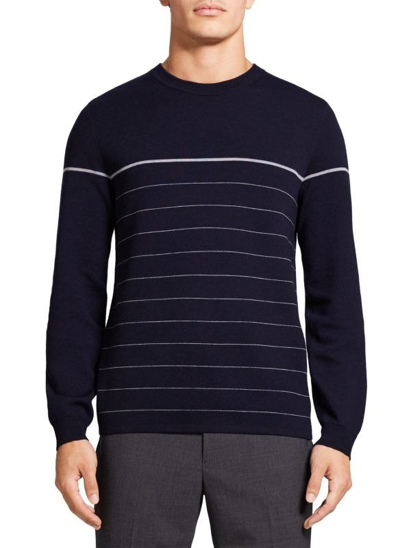 Arnaud Striped Wool Blend Crewneck Sweater