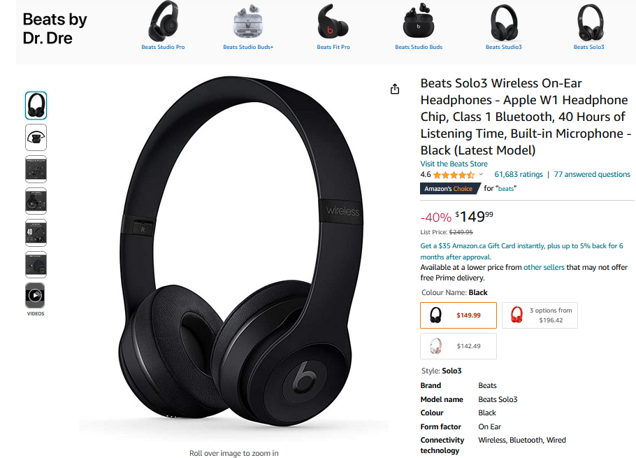 Beats Solo3  黑色无线头戴式耳机 为您提供极致听觉享受