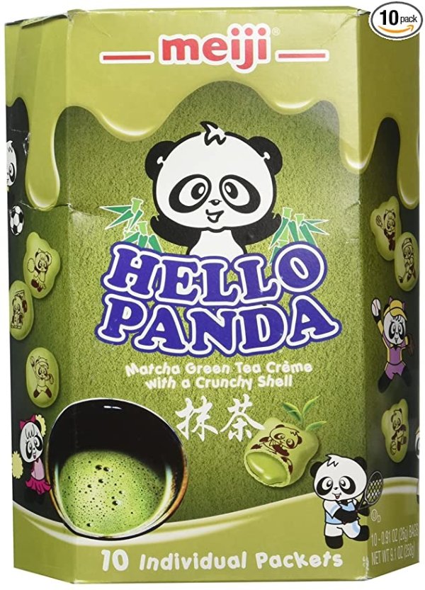 Hello Panda Matcha Creme Biscuit, 9.1 Ounce (Pack of 10)