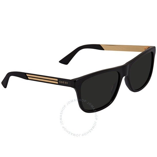 Grey Rectangular Men's Sunglasses GG0687S 002 57