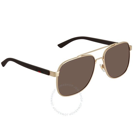 Brown Square Men's Sunglasses GG0422S00360