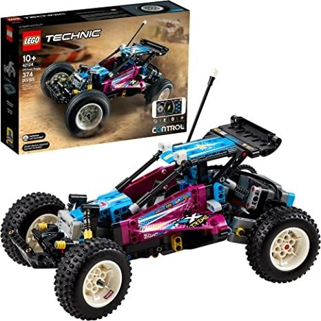 Technic Off-Road Buggy 42124 Model Building Kit; App-Controlled Retro RC Buggy Toy for Kids, New 2021 (374 Pieces)