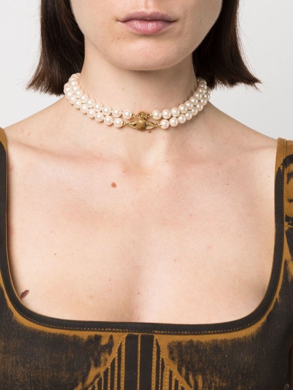 two-row choker necklace