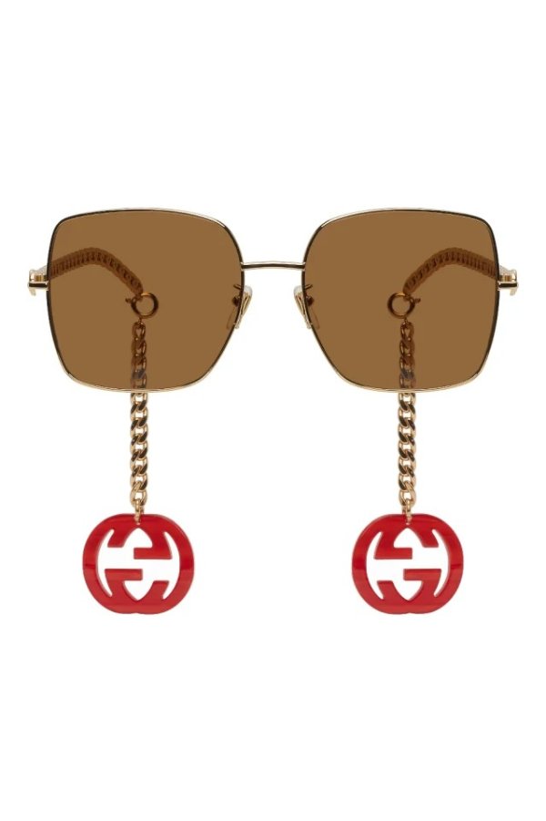Gold & Red GG0724S Sunglasses