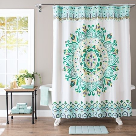 Better Homes and Gardens Medallion Fabric Shower Curtain - Walmart.com