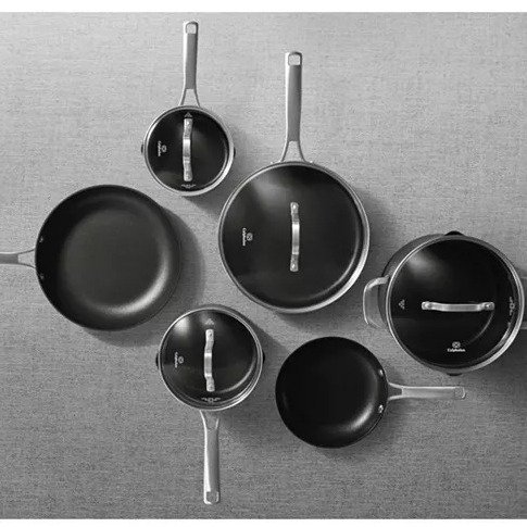 Classic Hard-Anodized Nonstick Pots and Pans, 10-Piece