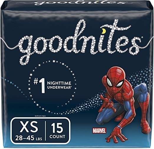 Bedwetting Underwear for Boys, XS (28-45 lb.), 4 Packs of 15 (60 Count Total), Jumbo Pack (Packaging May Vary)