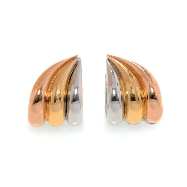 Wedge Sterling Silver and Gold Plated Huggie Earrings