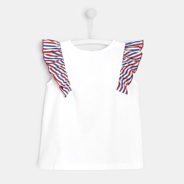 Girl t-shirt with ruffle sleeves