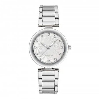 Ladies Fashion Luxury Watch 1 / 10 Ct. Diamond Accent Quartz Movement Mother Of Pearl Dial es 13860S-18-E28